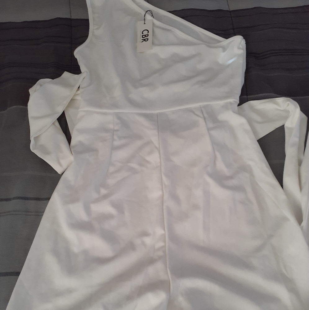 White short jumpsuit